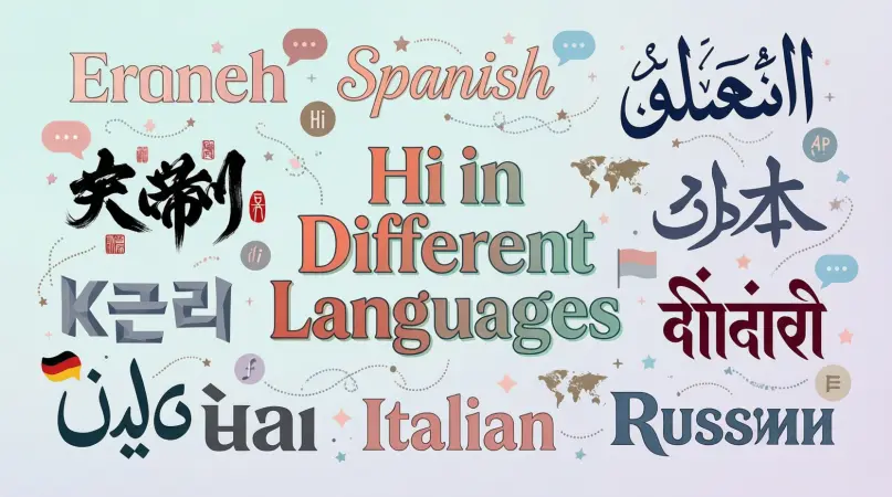 Hi in Different Languages