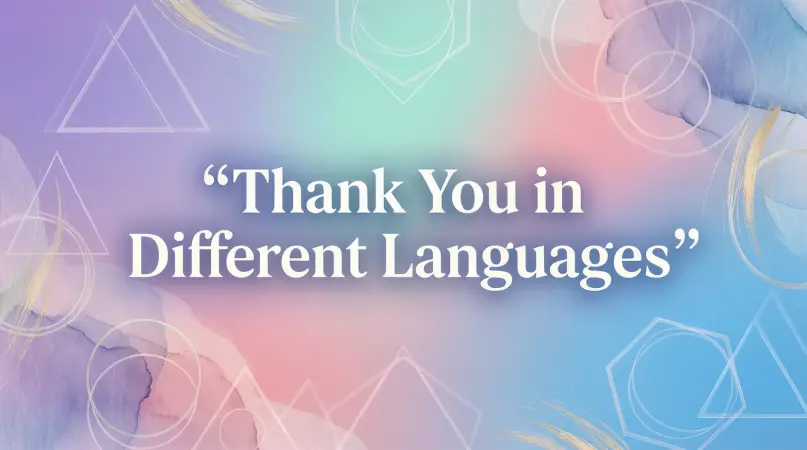 Thank You in Different Languages