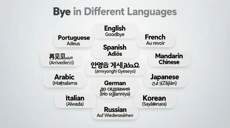 Bye in Different Languages