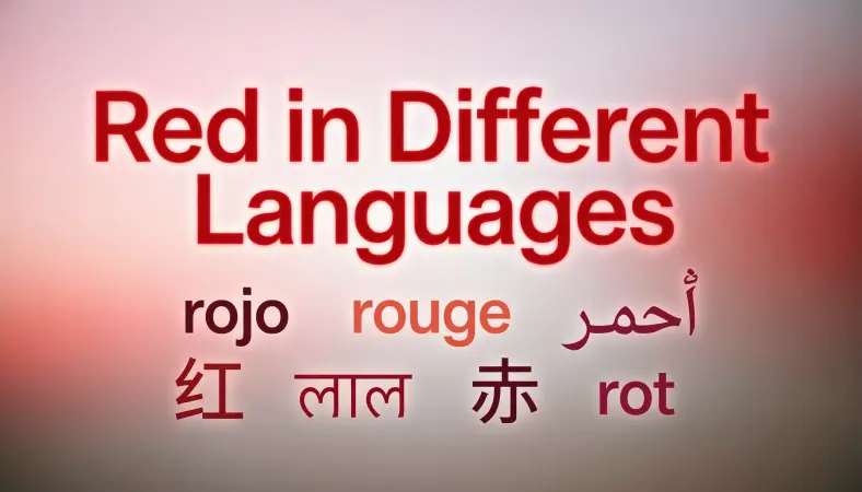 Red in Different Languages