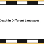 Death in Different Languages