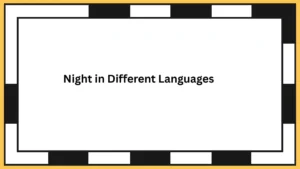 Night in Different Languages
