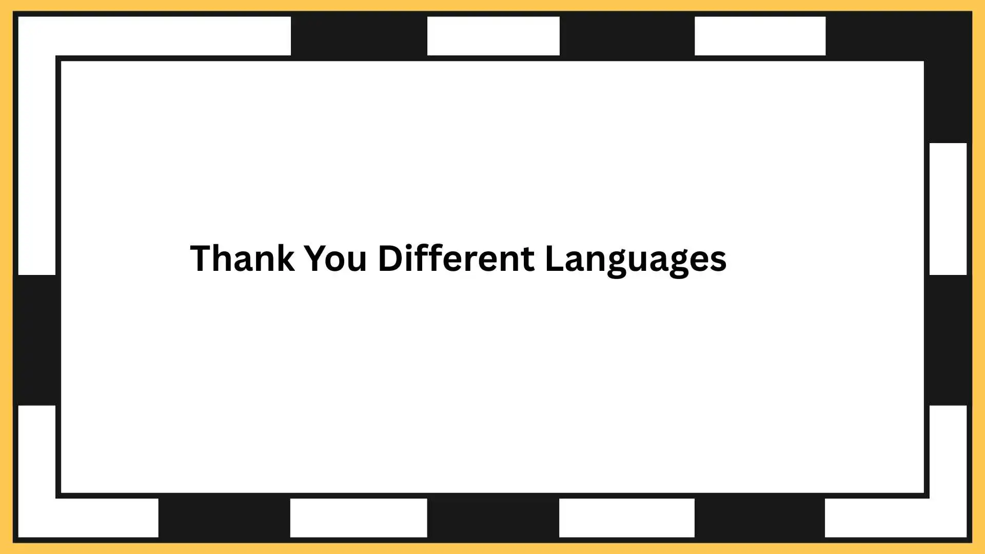 Thank You Different Languages