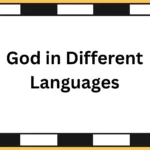 God in Different Languages