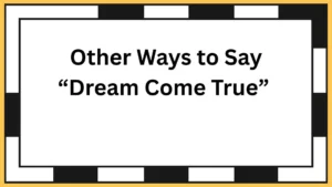 Other Ways to Say “Dream Come True”