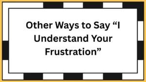 Other Ways to Say “I Understand Your Frustration”